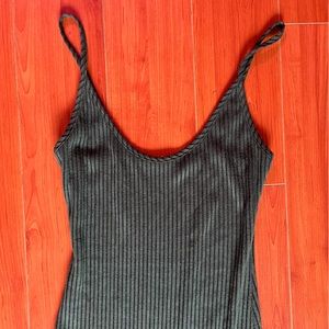 Black and Green Striped Bodycon dress